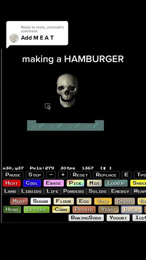 New Food Update: Making a Hamburger | Sandboxels Cooking Game
