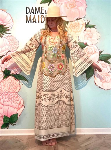 Boho Lace Dress, Crochet Lace Dress, Boho Wedding Dress, Colorful Wedding Dress, Floral Wedding Dress, Boho Bell Sleeve Dress - Etsy