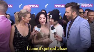 Noah Cyrus and Lil Xan at the MTV VMAs Red Carpet