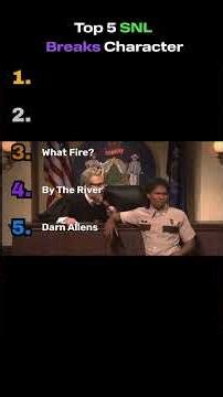Top 5 Funniest SNL Character Breaks Ever!