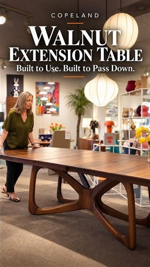 Copeland Butterfly Table: Solid Walnut, Easy Extension