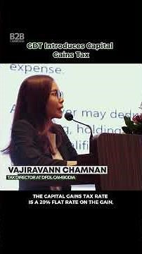 Cambodia's New Capital Gains Tax Regime - Prakas 496 - Vajiravann Chamnan, DFDL