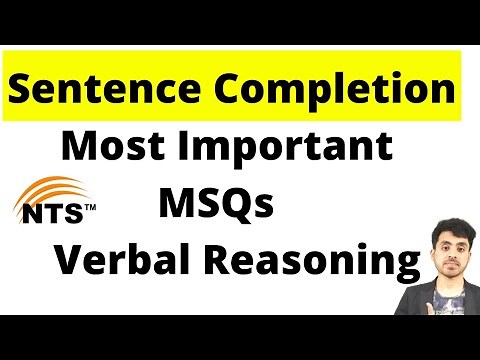 Sentence Completion MCQs | Verbal Reasoning Tips For NTS GAT, NTS NAT, OTS, CTS, SSC CGL