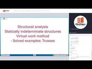 Virtual Work Method lecture 4 Solved examples trusses