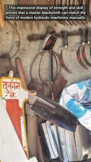 Hand Forging Metal With The Strength Of Hydraulic Machinery
