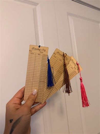 Small Wooden Reading Log Bookmark | Engraved Basswood Book Tracker | Reading Journal Bookmark | Book Lover Gift - Etsy