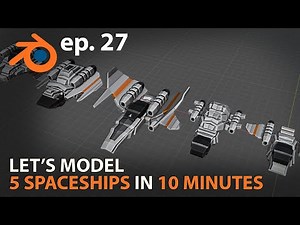 Let's model 5 SPACESHIPS in 10 MINUTES - ep. 27 - Blender 2.83