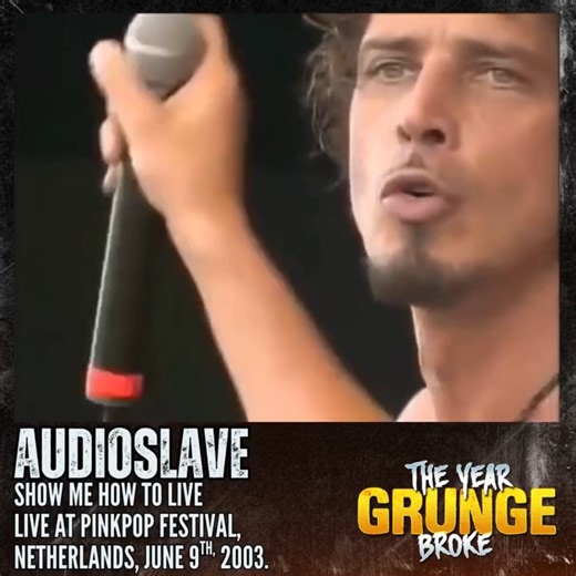 AUDIOSLAVE - Show Me How To Live - ON THIS DAY, June 9th, 2003, Live at Pinkpop Festival, Netherlands. Show Me How To Live is taken from Audioslave's debut album, which was released on this day, November 18th, 2002. | The YEAR Grunge BROKE