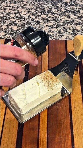 How to cook smoked cream cheese for parties 👨‍🍳 #snacks #shorts #cooking
