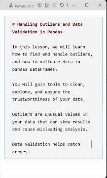 01 Introduction to Outliers and Data Validation in Pandas