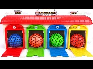 Learn Colors Tayo the Little Bus Slime Balls Play Foam Smiley Face Surprise Toys Disney