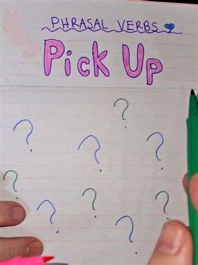 Let's learn more about the phrasal verb 'pick up' 😃 🧠Phrasal Verb: PICK UP 🌟 One Meaning: 👉 to lift something from a surface (floor, table, ground) ✨ Examples • 🧸 Please pick up your toys. • 📱 I dropped my phone and picked it up. • 🧾 She picked up the paper from the floor. • 🛒 He picked up the bag and carried it inside. ⏱️ Tenses • Present: I always pick up the box. • Past: I picked up the box yesterday. • Future: I’ll pick up the box tomorrow. 😃 Grammar Tip ✅ Separable! You can say: • 