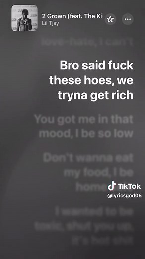 Lil tjay ( 2 Grown ) #lyrics #worldwide #song #fyp #liltjay