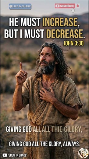True Worship Begins with Humility: John 3:30 🙏| #ChristianShorts #JohnTheBaptist #GiveGodGlory