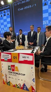 491K views · 5.5K reactions | The ceremonial first move of the FIDE World Cup Finals Game 1 was made by  Abhinav Bindra, Olympic gold medalist and the first Indian to win an individual Olympic Gold, as he opened the game between  Javokhir Sindarov and  Wei Yi, marking the start of the final showdown! ♟️ #FIDEWorldCup #Goa | FIDE - International Chess Federation | Facebook