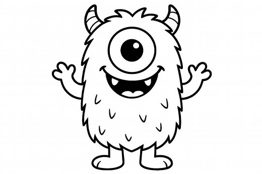 Free Monster Coloring Pages - Cute Monster Coloring Sheets