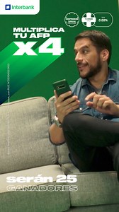 Sé uno de los 25 afortunados ganadores que multiplicarán su retiro de AFP x 4. | Interbank | Facebook