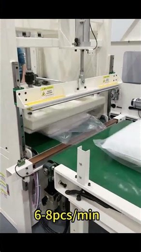 Automatic pillow compress and packing machine with conveyor | How to compress and pack pillow