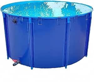 Outdoor Fish Pond Kit – Above Ground Koi Pond with Hard Plastic Liner, Durable & Easy to Install for Garden or Patio or Used For Playing ln The Courtyard and Swimming Above Ground(Size:1.2X0.8M(900）)