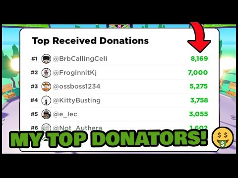 New Top Donators Leaderboard! | Pls Donate