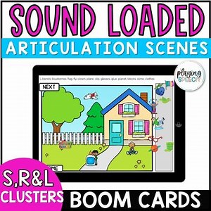 Sound Loaded Articulation Scenes S, R & L Blends Boom Cards