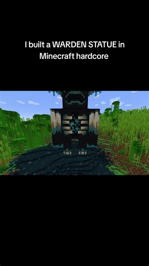 Creating a Warden Statue in Minecraft Hardcore