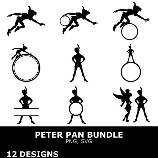Peter Pan SVG Bundle, Peter Pan Clipart, Cutting Files for Cricut - Etsy