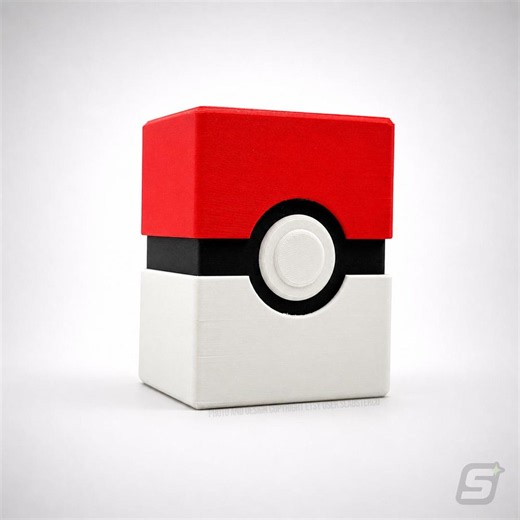 Pokeball Toploader Storage Box, Holds 50 Top Loaders, 3D Printed Pokemon Card Deck Box - Etsy