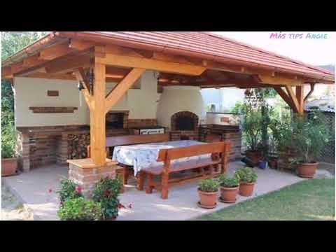 40 Rustic Outdoor Kitchens with BBQ Oven Tips