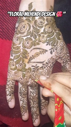 Floral mehendi design 🌷| Aesthetic mehendi design ✨ | Front hand mehendi 😍 #henna #mehndi #shrots