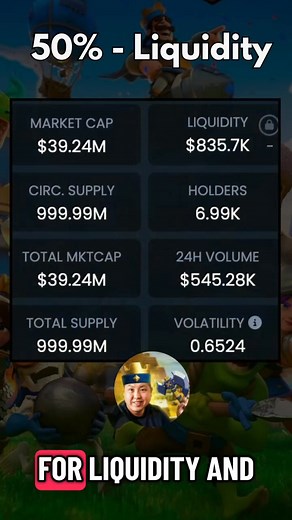 Built to Win: $CLASH’s Innovative Treasury System Revealed 💰 George just revealed how every dollar from the $Clash NFT sales will be used — and it’s all about long-term stability. 💪 Half of the funds go straight to boosting liquidity, ensuring smoother trading and lower slippage. 20% will fund prizes and tournaments, 10% supports product development, 5% covers legal and miscellaneous expenses, and the remaining 15% goes to the treasury for OTC buys — helping stabilize price when whales want to
