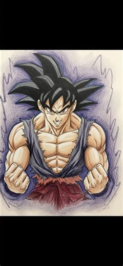 Black Goku's Dominion: Epic Sketch of the Crimson Saiyan in Universe 13, Saiyan warrior fanart, DBZ