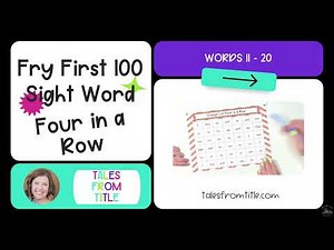 Fry Sight Words 11–20 Four-in-a-Row Game | Printable Sight Word Practice + Flashcards