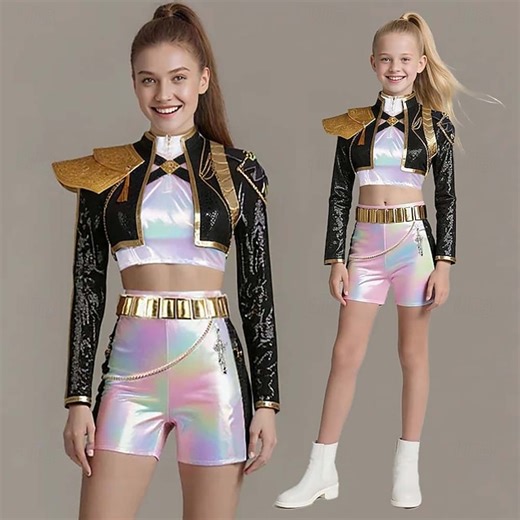 Korean Idol Inspired Idol Pop Star Costume Fancy Dress Virtual Idol Movie Cosplay for Women's Girls' Adults Kid's Halloween Carnival Performance Comic Con Anime Expo 2025