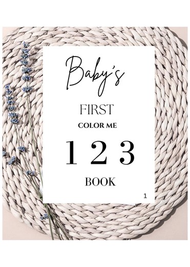 123 Coloring Book Baby's First 123 sheets (Digital Download 1-10 pages 5x7)