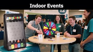 Prize Board Kit 12" Prize Wheel & 25x14 Drop Board Fortune | Spinning Game Eagle Tabletop Plinko Carniva live Stream Party Tradeshow
