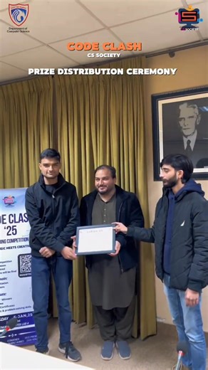  Code Clash  An exciting coding event organised by the CS Society, convened by Dr. Shahbaz Ahmad.  Cash prizes, shields & certificates were awarded to outstanding participants. A great showcase of talent, logic, and innovation! ✨ National Textile University - NTU Advisor Students Office | Department of Computer Science NTU Faisalabad | Facebook