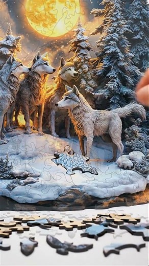 This Wooden Wolf Puzzle Is Pure Magic 🐺❄️| Toylvia™