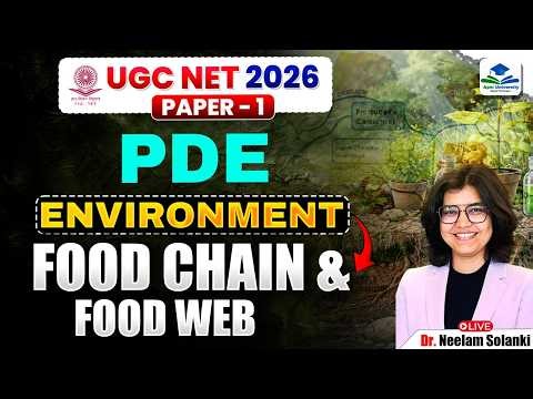Food Chain & Food Web | Environment UGC NET Paper 1 | MCQ + Concept (Must Watch) By Neelam Ma'am