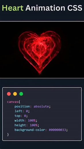 Asif Mushtaq on Instagram: "Heart Particles Animation Using HTML & CSS | Valentine Special Animation In this tutorial, you’ll learn how to create a beautiful heart particles animation using pure HTML and CSS 💖✨. We’ll design floating hearts that move smoothly across the screen with stylish CSS keyframe animations — no JavaScript required! This project is perfect for Valentine’s Day effects, love-themed websites, wedding pages, or creative portfolio designs. What you’ll learn: ✔️ Building heart 