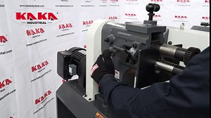 KAKA INDUSTRIAL Electric Bead Bending Machine, 11.8-Inch Throat Depth, 8Ga Capacity, 2200W Motor, with Foot Pedal and 4 Roller Sets, for Sheet Metal Fabrication, HVAC, Automotive (220V)​ ETB-40
