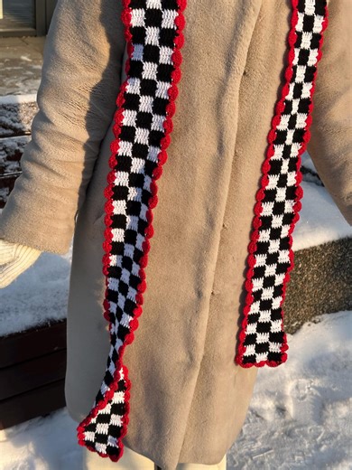 Handmade Checkered Scarf for Fall/winter - Etsy