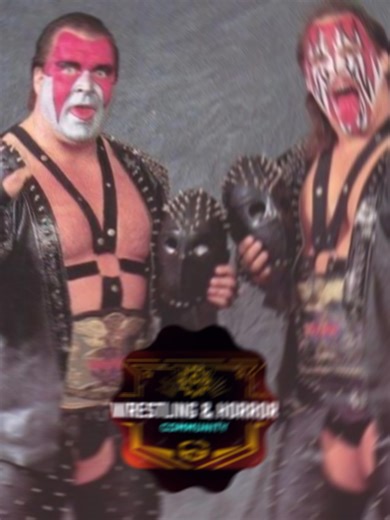WRESTLING & HORROR 🧟‍♂️ on Instagram: "Demolition was an American professional wrestling tag team most prominent during the late 1980s and early 1990s in the World Wrestling Federation WWF, now WWE made up of Ax (Bill Eadie), Smash (Barry Darsow), and later Crush (Brian Adams). In the WWF, Demolition were three-time WWF World Tag Team Champions, and hold the record for the most combined days as reigning champions with that championship. Follow @wrestlingandhorror for more ☝🏻 #instawrestling #w