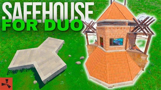 Rust: "安全屋" 1-2人开荒房带bunker基地建筑设计教学