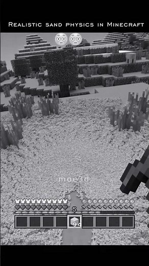 realistic sand physics in minecraft #minecraft #3danimation #blender