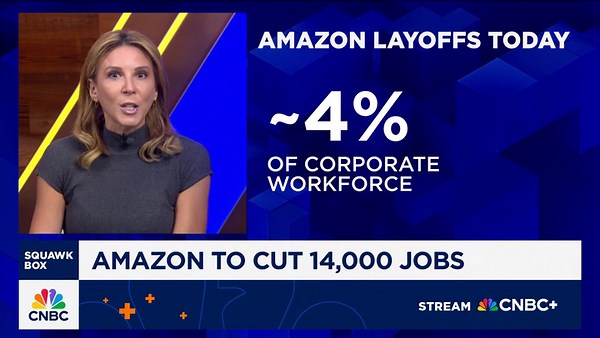 Amazon laying off about 14,000 corporate workers as it invests more in AI
