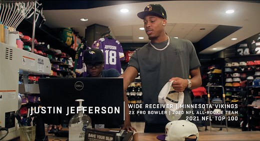 11 custom embroidery options, designed by football star Justin Jefferson, are available starting today at all Lids stores with embroidery. Take a look 👉 https://bit.ly/3AT4UIn | Lids
