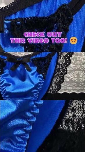 [My panties collection/私のパンティーコレクション/ブルーサテン[313] #fashion #bikini #かわいい #下着#lingerie #shiny #race