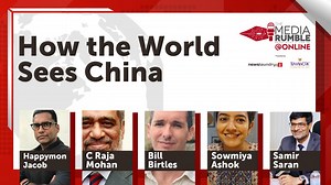 Why is it important to understand China's military assertions in context of its diplomatic aggression, economic coercion, & domestic repression? Happymon Jacob in conversation with C Raja Mohan, Bill Birtles, Sowmiya Ashok and Samir Saran at #TheMediaRumble. | The Media Rumble