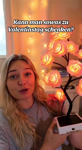 Rose Flower Design Tree Night Light, USB Powered Table Lamp, Room Lights for Bedroom, Holiday Decoration Light For Indoor Bedroom, Valentine's Day Gift#TOPPICKS #fyp #TikTokshop